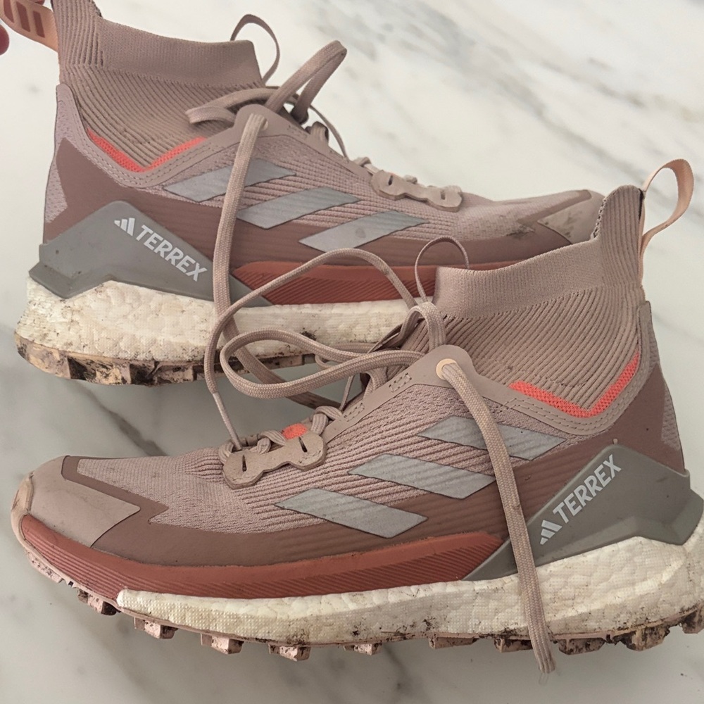 Adidas Terrex Beige/Pink Trail Running Shoes